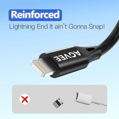 AGVEE 2 Pack 3ft Coiled Short USB-C to Lightning Charging Cable 30W PD Fast - Image 6