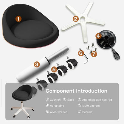 Rolling Stool Set of 3 Rolling Hydraulic Salon Stool - Image 6