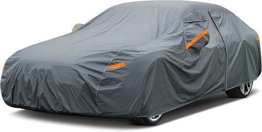 16 Layers Car Cover Waterproof All Weather, Heavy Duty Outdoor Car Cover by GUNHYI