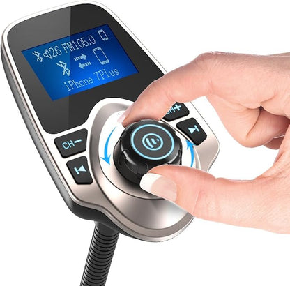 Nulaxy Bluetooth Car FM Transmitter Audio Adapter Receiver Wireless Handsfree - Image 2