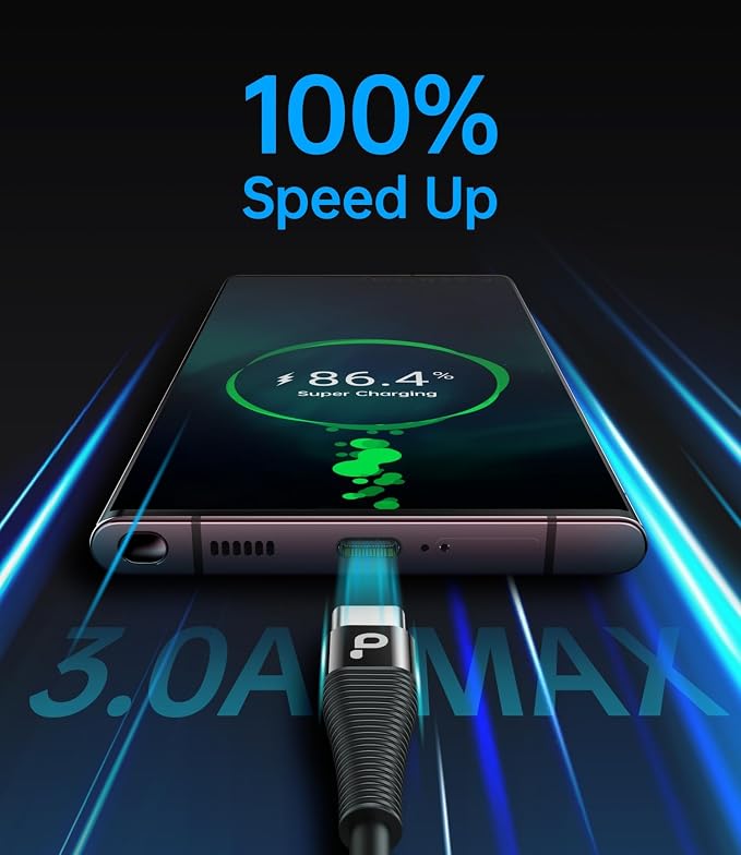 PRAKIE Coiled USB C Cable Fast Charging - Image 3
