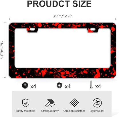 Blood Splattered Red Black License Plate Frames - Image 4