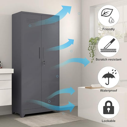 GREATMEET 72.8" H Metal Storage Cabinets - Image 5