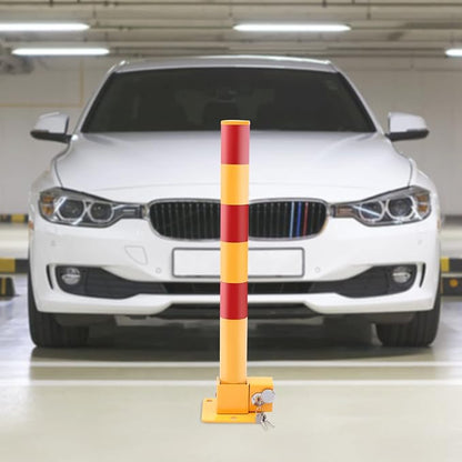 Parking Post and Base With Lock, Parking Barrier Post Parking Blocker Driveway - Image 2