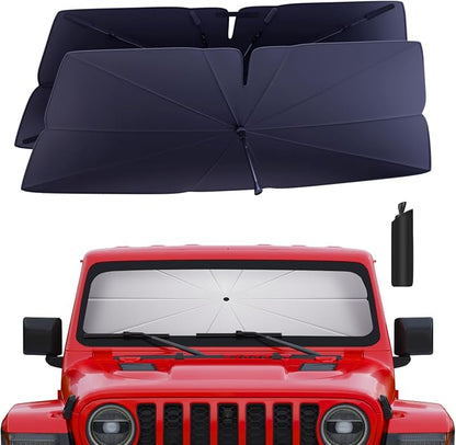 Windshield Sun Shade Umbrella: for Jeep Gladiator-2020-2025 -4-Layers Front by HIMUMOY
