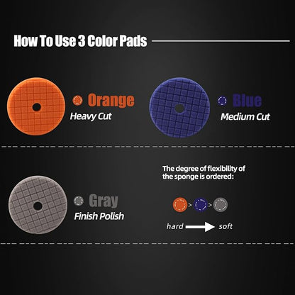 SPTA Buffing Polishing Pads Kits, - Image 2