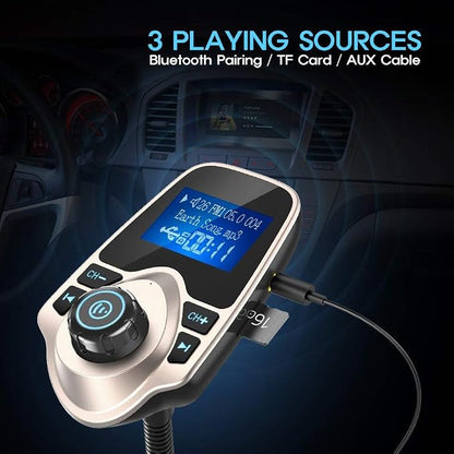 Nulaxy Bluetooth Car FM Transmitter Audio Adapter Receiver Wireless Handsfree - Image 5