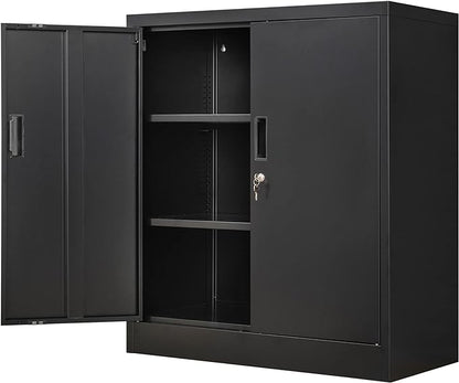Metal Storage Cabinet, 36.2" H Locking Storage Cabinet by Wanfu