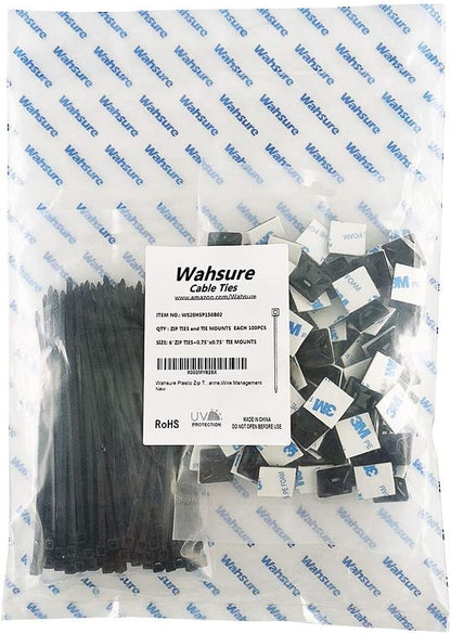 Strong Self Adhesive Wire Clips Cable Zip Tie Mounts 3/4" - Image 7