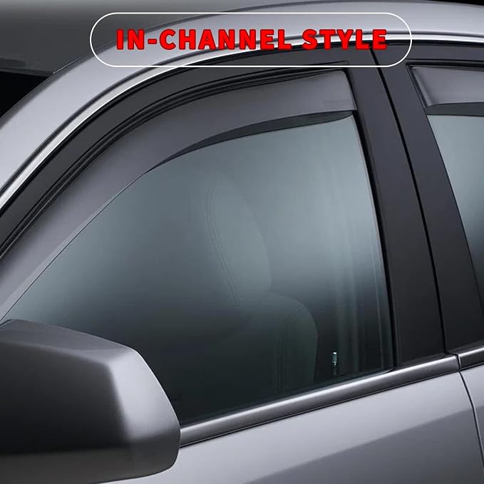 in Channel Rain Guards Fit for Ford Explorer 2011 2012 2013 2014 2015 2016 2017 - Image 3