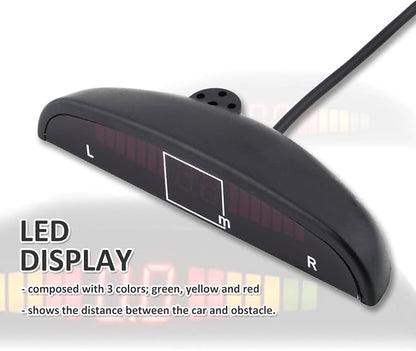 ZONETECh New 4 Parking Sensors LED Display Car Reverse Backup Radar System - Image 2