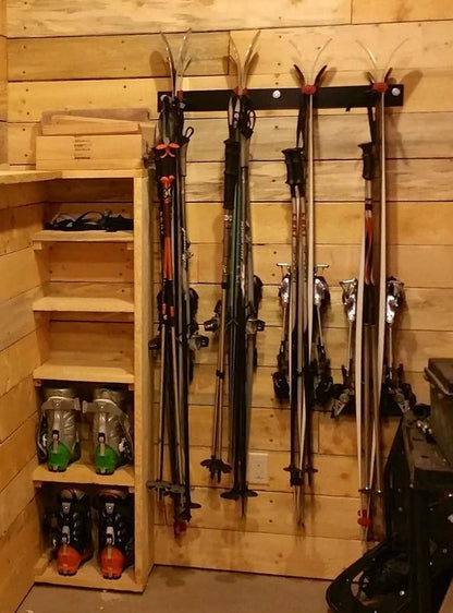 StoreYourBoard Ski Storage Rack, Indoor Wall Mount Garage Organizer, Solid Steel - Image 5