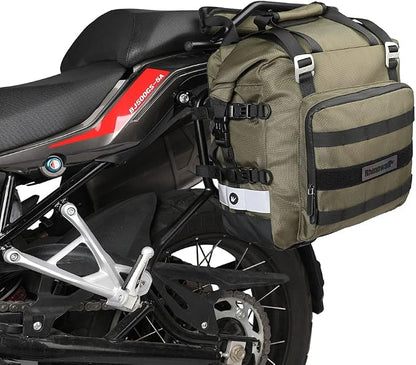 Rhinowalk Motorcycle Saddlebag Waterproof Motor Luggage Pack Quick Release by Rhinowalk