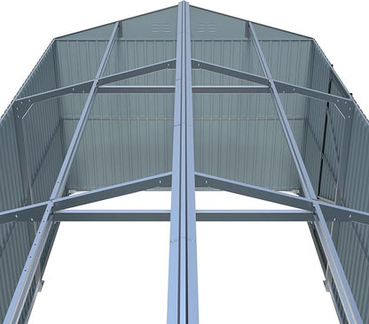 KUIKUI 20x13ft Heavy Duty Outdoor Garage Metal Shed, Sheds and Outdoor Storage - Image 5