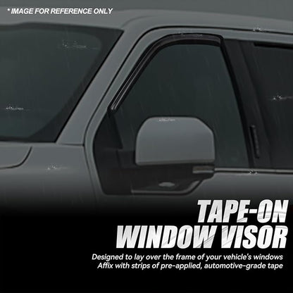 Auto Dynasty Set of 2 Carbon Fiber Pattern Window Visors Compatible - Image 3