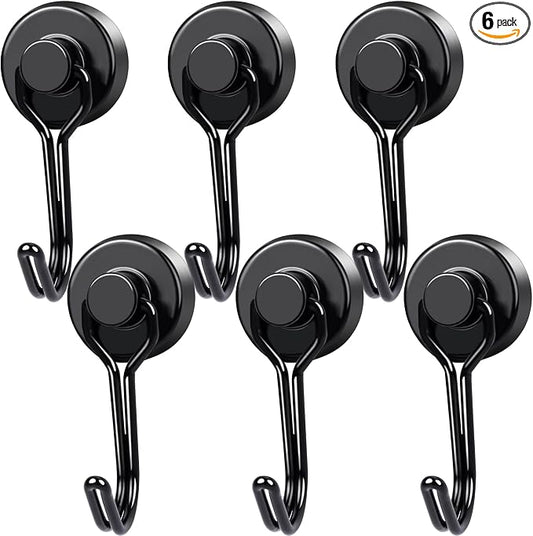 MIKEDE Magnetic Hooks, 40Lbs Heavy Duty Neodymium Magnet Hooks Black Magnets by MIKEDE