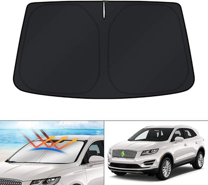 KUST 링컨 MKC SUV 2015 2016 2017 2018 2019용 윈드실드 햇빛 가리개 햇빛 가리개 창문 선바이저 프로텍터 접이식 by KUST
