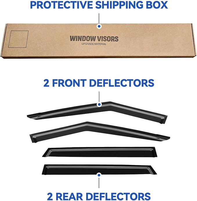 Window Visors Rain Guards for 2021 2022 2023 2024 2025 Kia Seltos, Out-Channel - Image 5