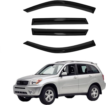 4pc Sun Rain Guards Window Visor Wind Deflector Compatible by GLDIFA