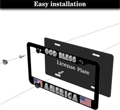 Car Plate Frame for Men Black and White License Plate Frames for Women God - Image 7