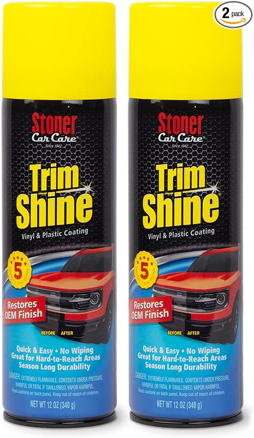 Stoner Car Care 91034-2PK Trim Shine – Vinyl and Plastic Protectant Coating by StonerCarCare