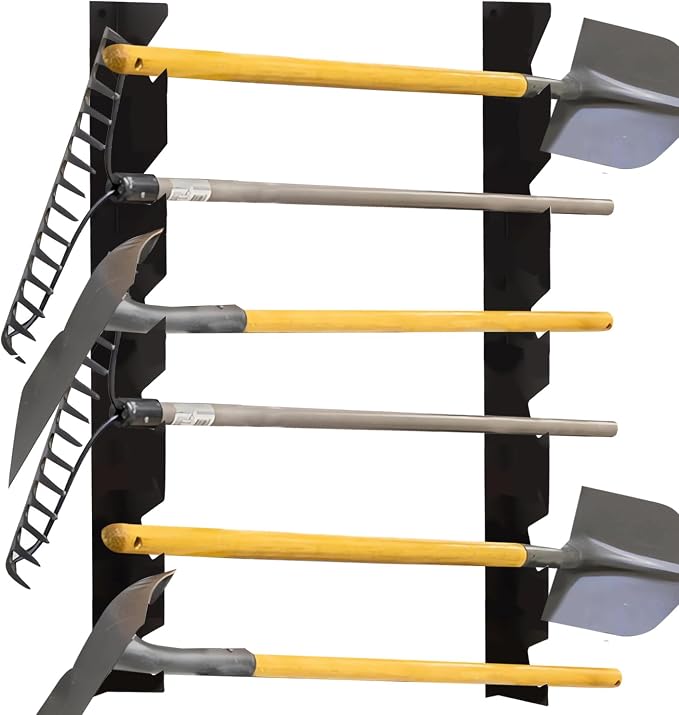 CZWL&HG Heavy-Duty Garden Tool Organizer Wall Mount – Garage Wall Storage Rack by CZWLHG