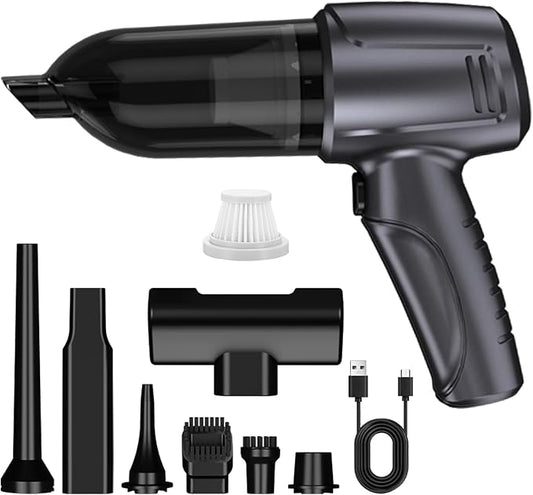 Car Vacuum Portable Cordless, 16000PA Powerful Suction, 5 in 1 Mini Handheld by Ecoflick