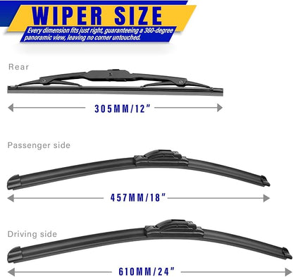 3 wipers Replacement for 2016-2020 Buick Envision, Windshield Wiper Blades - Image 2