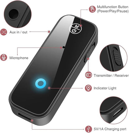 LOFICOPER Bluetooth Transmitter Receiver, Aux Bluetooth 5.0 Adapter - Image 5