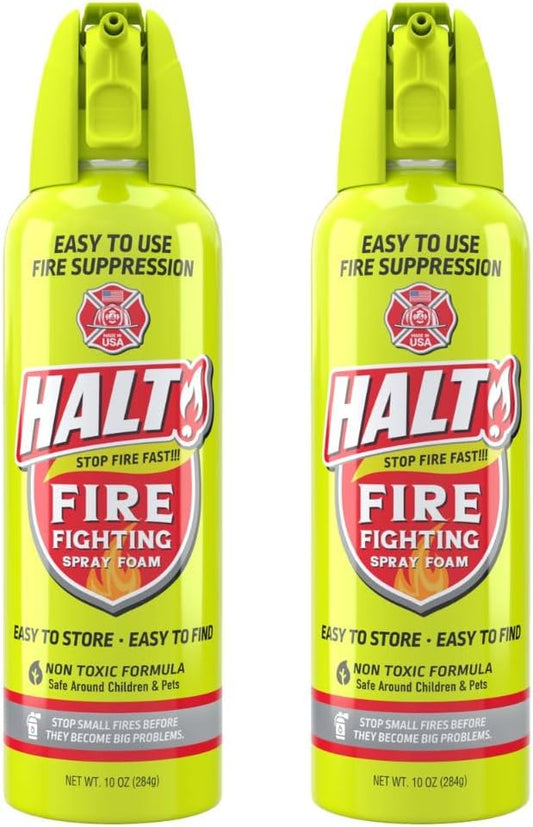 HALT! Fire Fighting Foam Spray – Non-Toxic, PFAS Free, and Find in Emergency – by HaltFireSafetyProducts