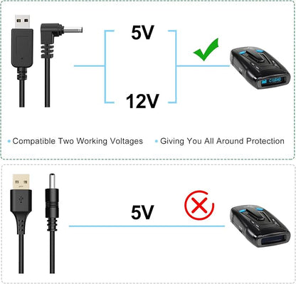 Radar Detector Cable, USB to DC3.5 Plug Cable, - Image 3