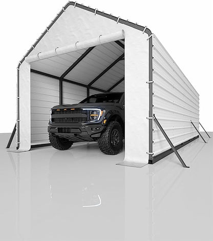Door Panels with Zippers Tarp for Metal Carport 13x26 Ft, 13x21 Ft, and 13x16 Ft - Image 3