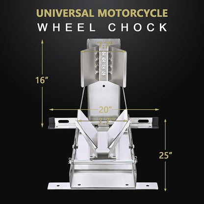 CXRCY Motorcycle Wheel Chock Stand, Anti-Rust Stainless Steel - Image 2