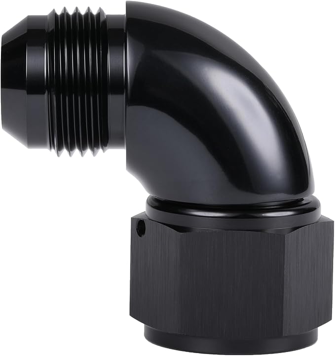 90 Degree 16AN Male to 16AN Female Swivel Full Flow Fitting Adapter Coupler by Podavelle