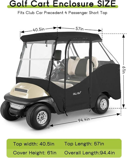 4 Passenger Golf Cart Enclosure - Image 2