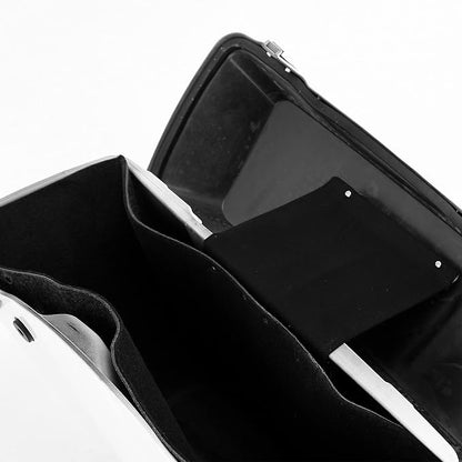 XFMT Motorcycle Saddlebags White Hard Saddle Bags Trunk - Image 5
