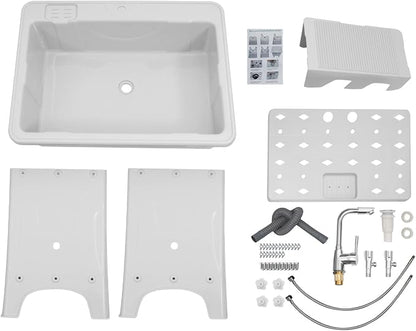 Freestanding Utility Sink Plastic Wash Station - Image 9