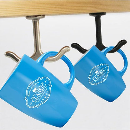 10 Pcs Zinc Alloy Ceiling Double Hook Cabinet Wardrobe Coat Towel Hat Hook - Image 5