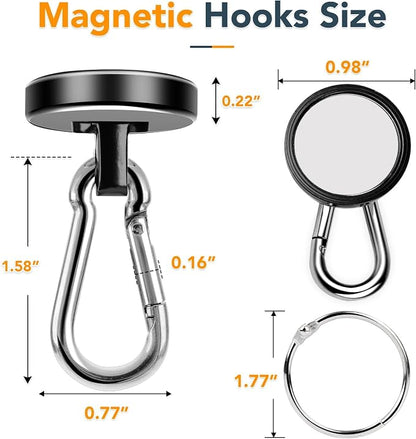 MIKEDE Magnetic Hooks Heavy Duty, 70LBS Strong Magnetic Hooks - Image 2