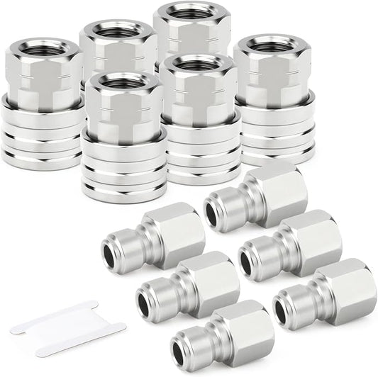 TAISHER 12PCS 304 Stainless Steel Pressure Washer Adapter Kit, Quick Connect by TAISHER