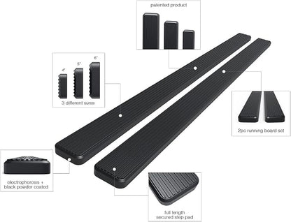 APS Running Boards 5-inch Black Compatible - Image 5