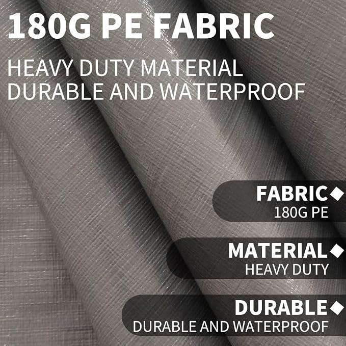 10' x 20' Upgraded Carport Replacement Canopy Cover Grey - Image 7