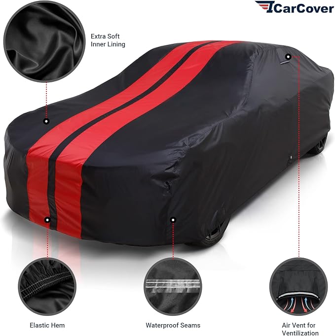 iCarCover Custom Car Cover for 1979-2004 Ford Mustang Waterproof All Weather - Image 2