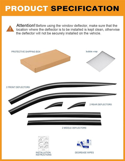 Tape-On Window Rain Guards Fit for Toyota RAV4 2019-2025 Extra Durable Window - Image 8