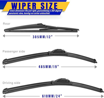 3 wipers Replacement for 2009-2018 2019 2020 Dodge Journey, Windshield Wiper - Image 2