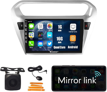 Kunfine Car Android Navigation Stereo GPS Radio Reverse Camera Display 9" IPS by KUNFINE