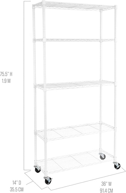 Seville Classics UltraDurable Heavy Duty NSF Solid Steel Wire Rack Storage Unit - Image 3