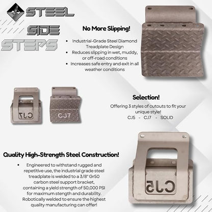 CJ5 Side Steps Compatible with Jeep © CJ Vehicles - Image 3
