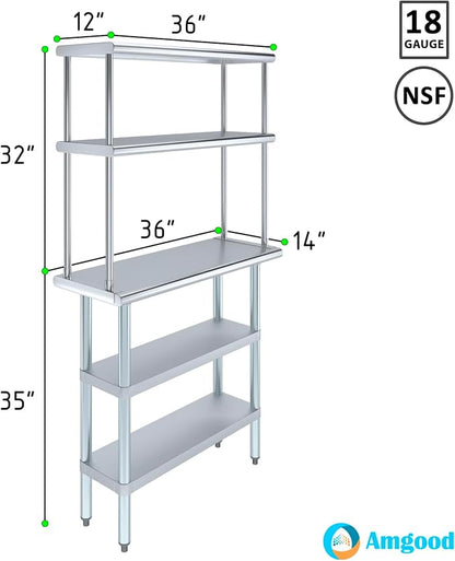 Amgood Stainless Steel Work Table - Image 3