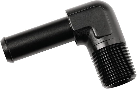 1/2 NPT Male to 5/8" Hose Barb Fitting Adapter 90 Degree Elbow Aluminum Black by Podavelle
